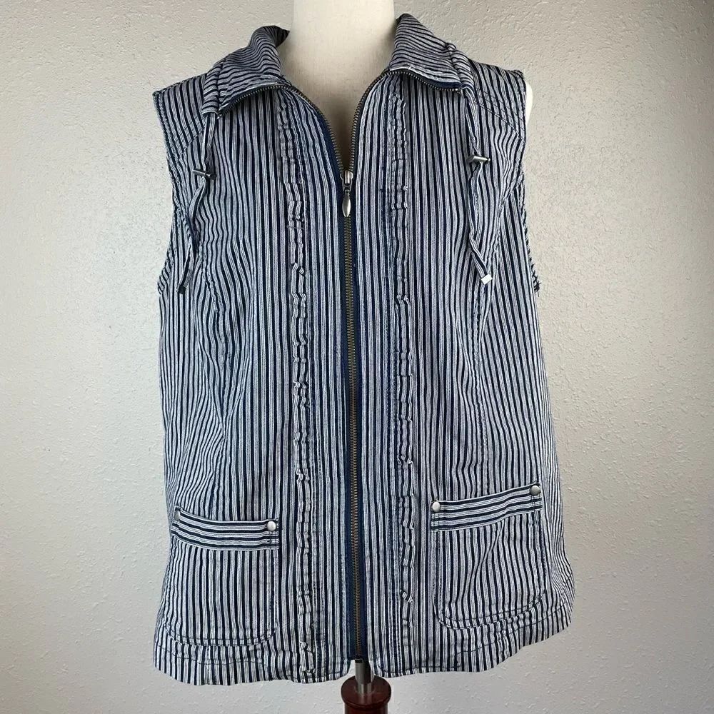 CJ Banks Full Zip Sleeveless Jacket Size X EUC